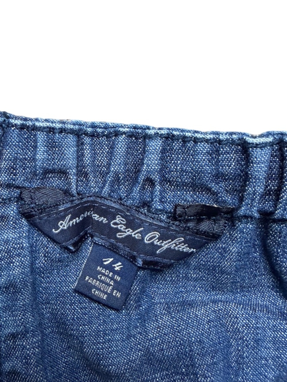 AMERICAN EAGLE Denim Strapless Mini Dress
Size 14 - Picture 8 of 8